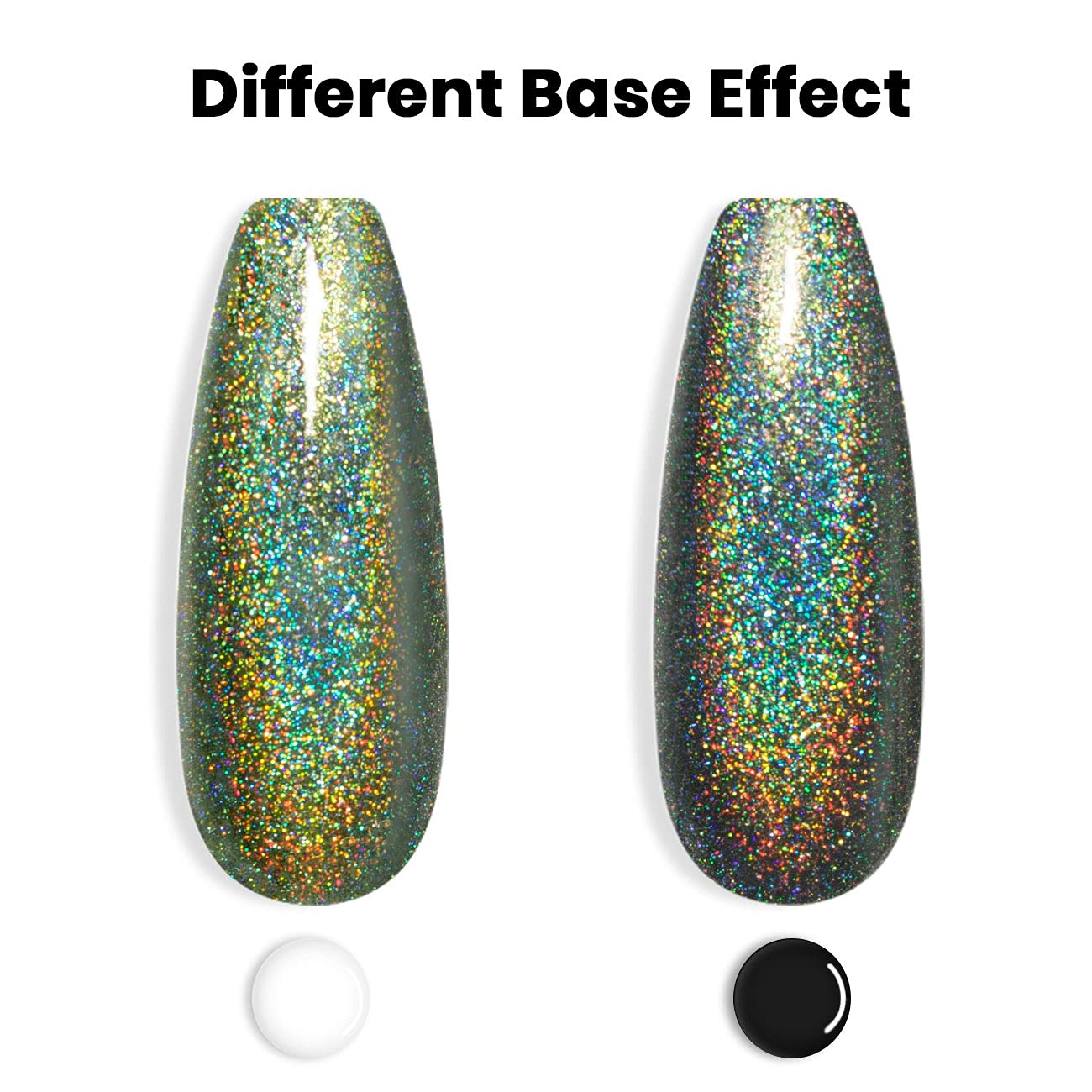 RARJSM Holographic Nail Polish Army Green Gel Nail Polish 7.5ML Gorgeous Glossy Hologram NailGel Curing Required Gel Polish Nail Art Manicure Salon DIY at Home