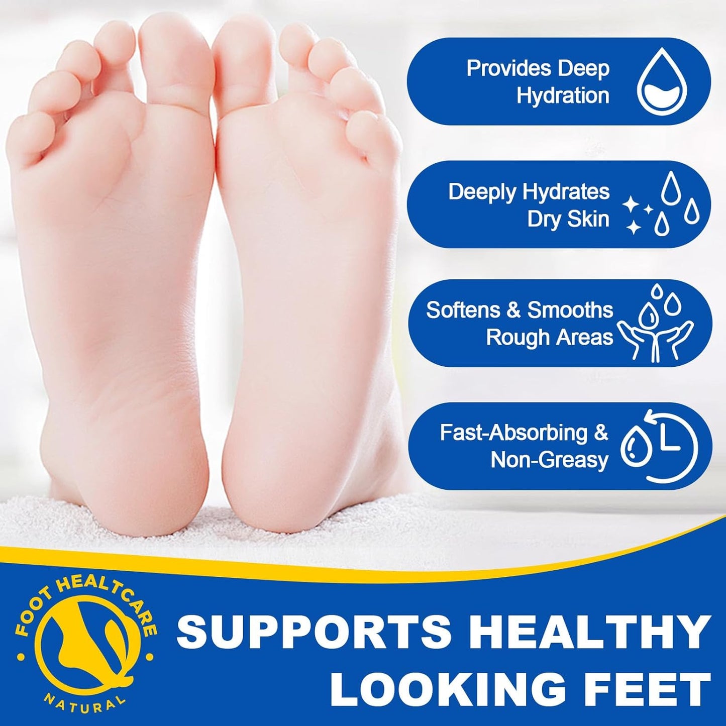 60% Urea with 2% Salicylic Acid Urea Foot Care Stick, Foot Cream Stick for Dry Cracked Heels, Feet Callus Remover, Hands Knees Exfoliating Dead Skin,Callus Remover & Skin Softener -1.41oz