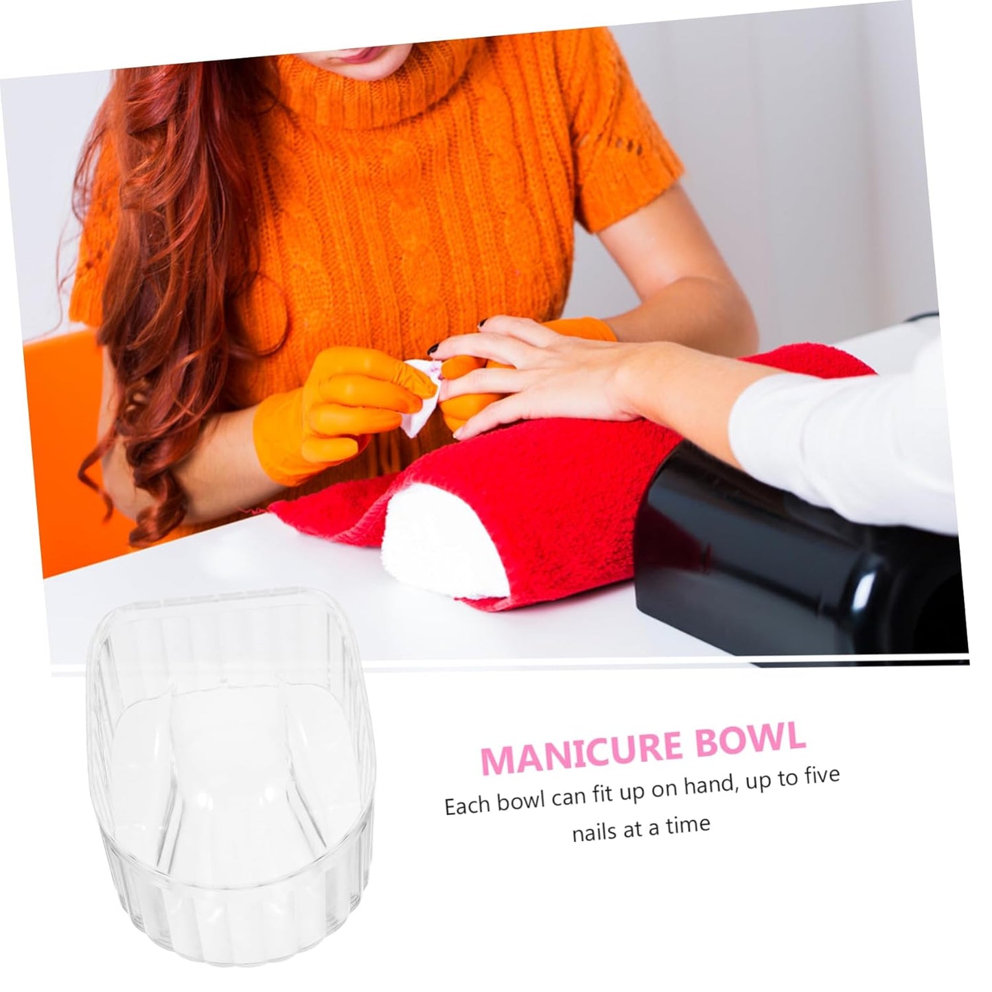 Nail Soak off Bowl Hand Soaking Bowl for Manicure Supplies Nail Salons