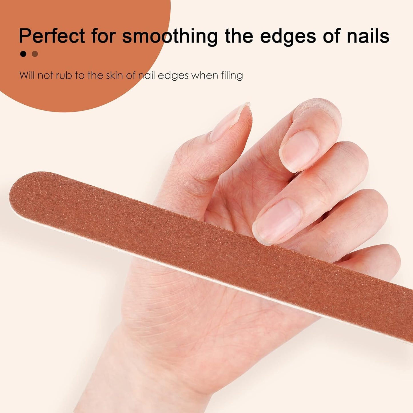 Canvalite Nail File Large Emery Boards for Nails,180 Grit Nail Files for Natural Nails, Thin Emory Nail File Pack Manicure Tool for Home Use 100PCS