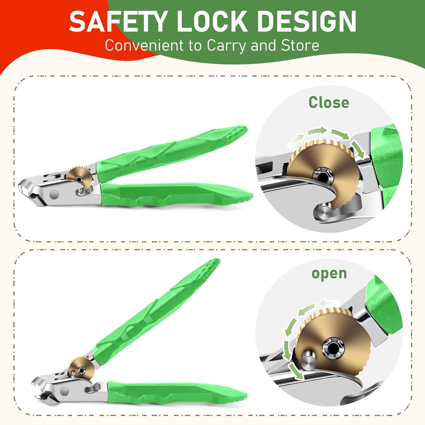2025 Christmas Gifts, Toenail Clippers for Thick Toenails for Seniors, Wide Jaw Opening Nail Clippers, Heavy Duty Ingrown Toenail Clippers Nail Cutters, Ultra Sharp Slanted Nail Clippers, Dual Green