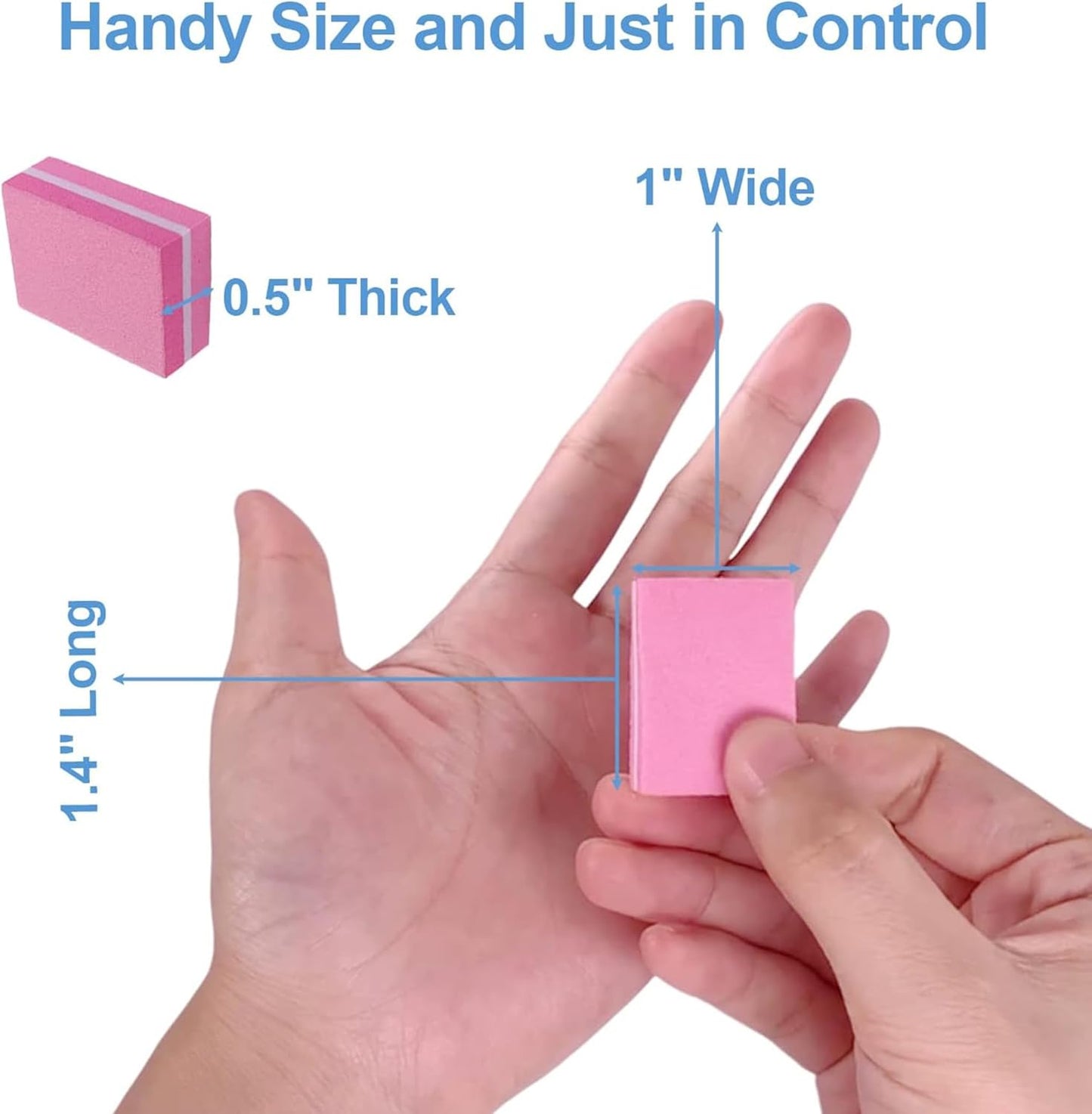 20 Sets Disposable Manicure Kit, Portable Basics 5 Pieces Nail Kit, Mini Buffer Block Nail File, Handle Grip Brush, Wood Stick Press On Nail Tool Kit for Acrylic and Natural Nails