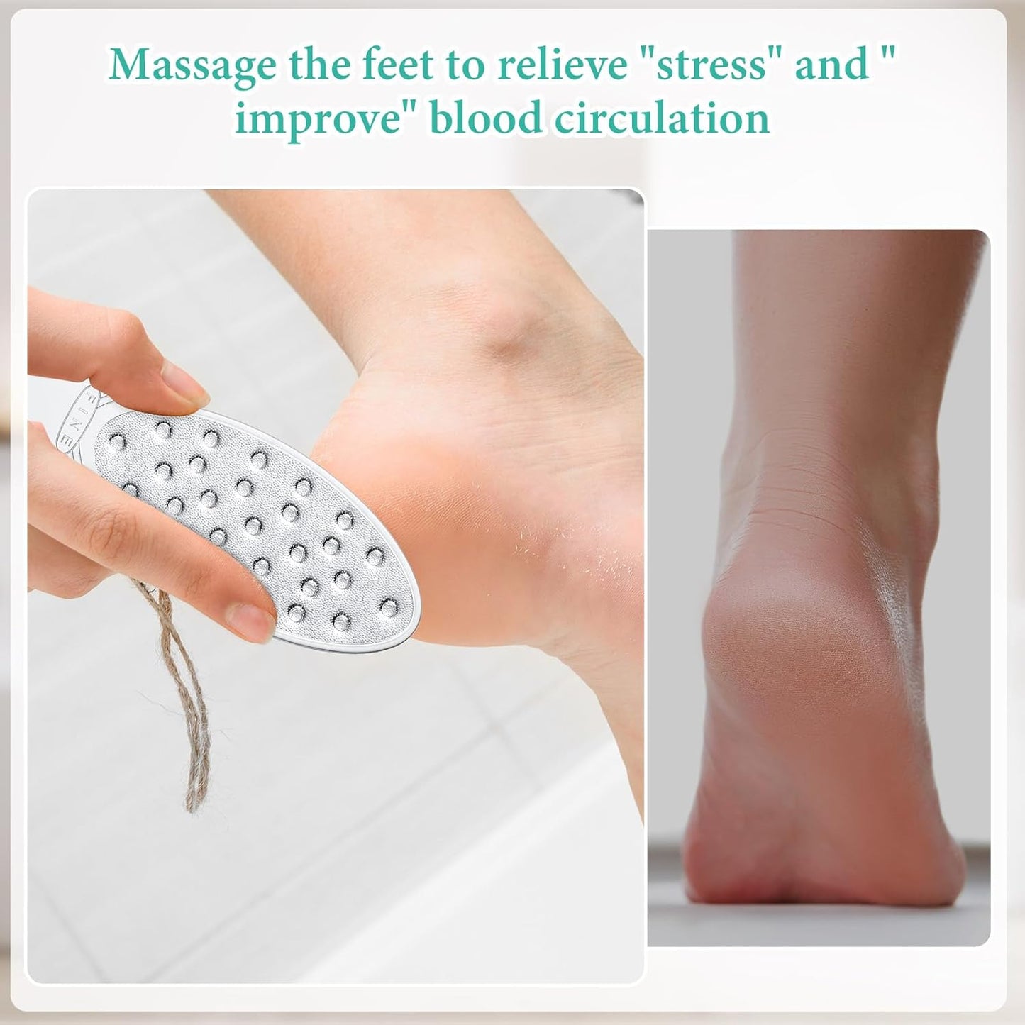 4 Pcs Stainless Steel Foot Scraper Metal Foot File Double Sided File Callus Remover Professional Feet Rasp Scrubber for Wet or Dry Skin Easy to Clean Pedicure Tool Heel