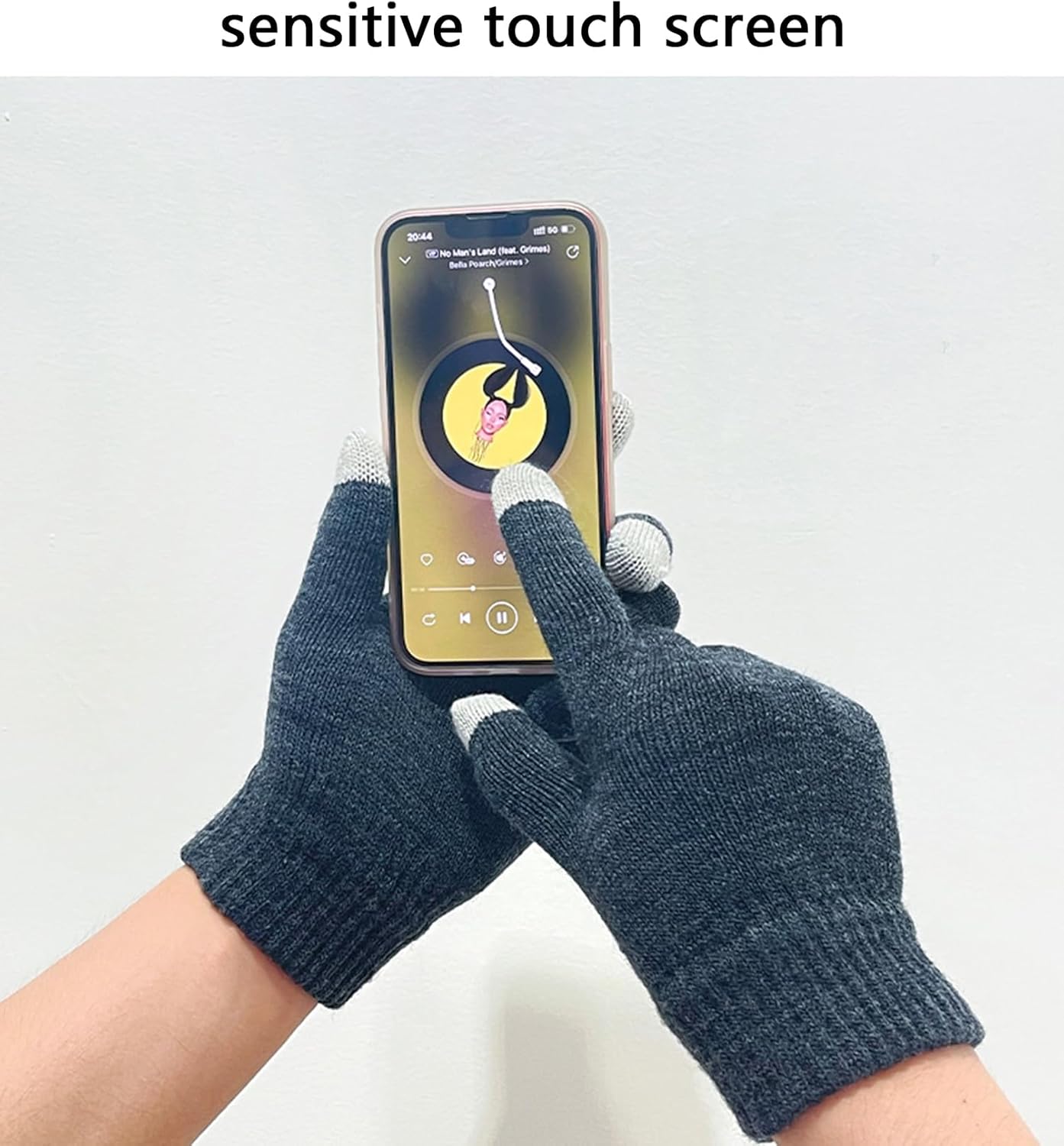 1 Pairs Cotton Moisturizing Gloves, Touchscreen Fingers for Eczema Dry Hands Hand Care Overnight Moisturizing (Medium Size, Black)
