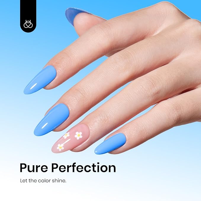 beetles Gel Polish Light Blue Gel Nail Polish Soak Off Uv LED Nail Lamp 15ml DIY Home Manicure Salon Gift for Women Coastal Holiday Bliss