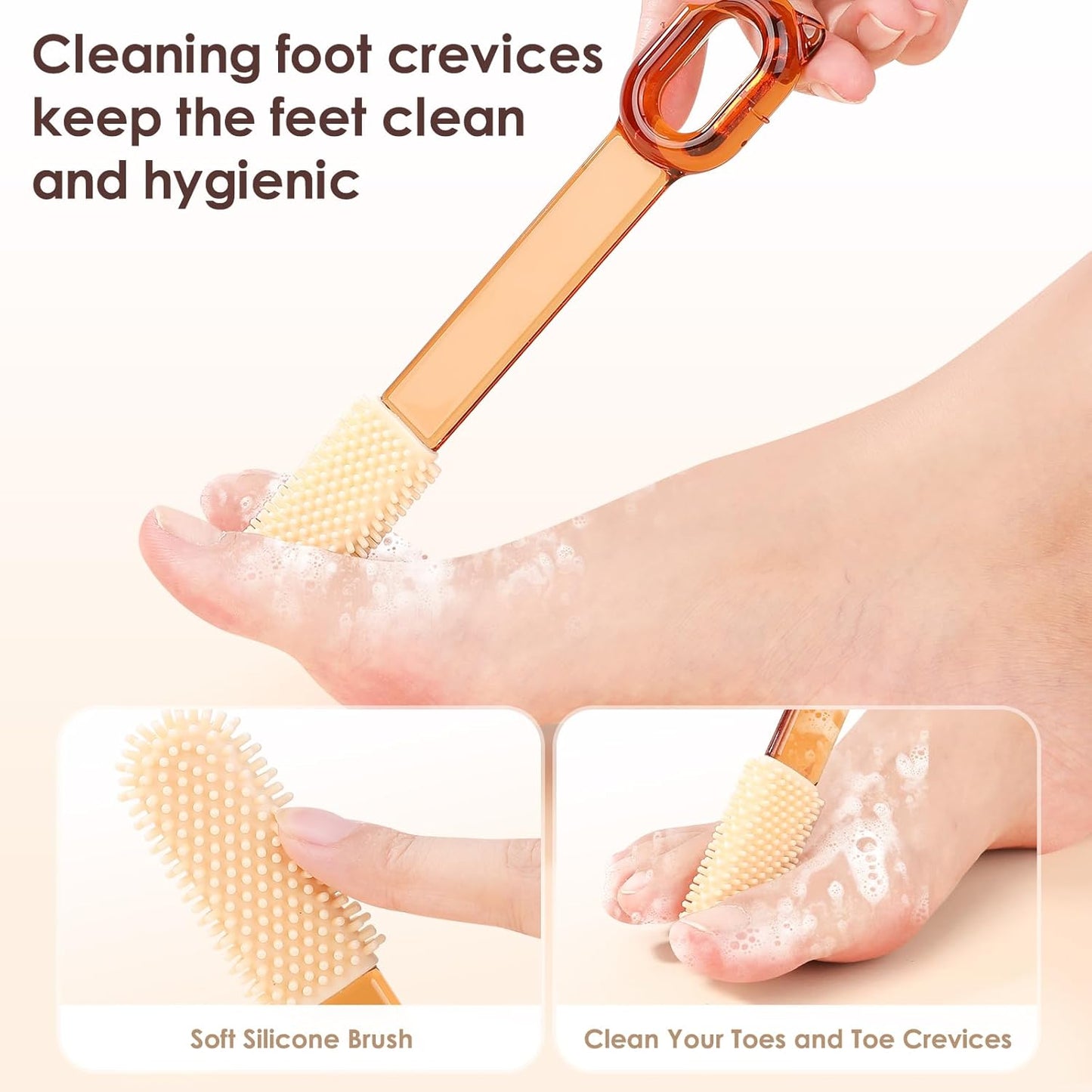Foot Callus Remover, Foot File Callus Remover for Feet, Double Sided Foot Scrubber with Soft Silicone Brush, Pedicure Tools for Feet Care Dead Skin Calluses (Yellow)
