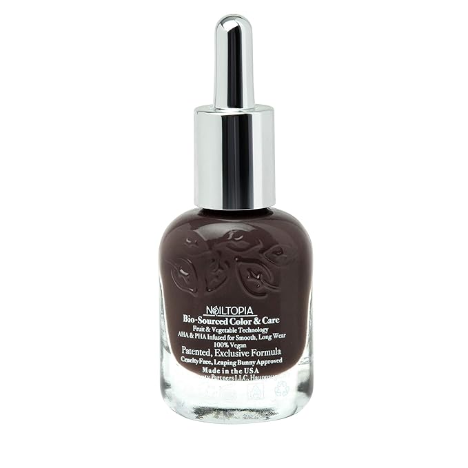 Nailtopia Bio-Sourced, Chip Free Nail Lacquer - All Natural, Strengthening Biotin and Superfood-Infused Polish - Chip Resistant Formula - Quick-Dry, Long Lasting Wear - Hater Blocker - 0.41 oz
