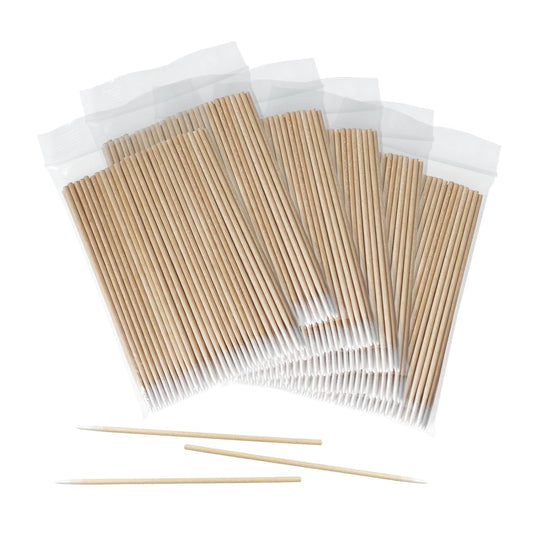 600 Pcs Pointed Cotton Swabs for Nails, 4 Inch Microblading Cotton Swab for Makeup, Nail Polish Clean Up Tool, Lint Free Cotton Buds for Beauty, Precision Makeup and Craft Applicators
