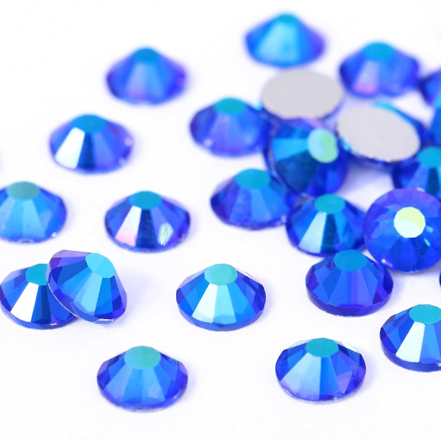 SS12 Rhinestones Crystals for Crafts, Nail Art, Makeup Bags, Shoes Decoration - Flatback Glass Gems, 1440pcs Sapphire AB