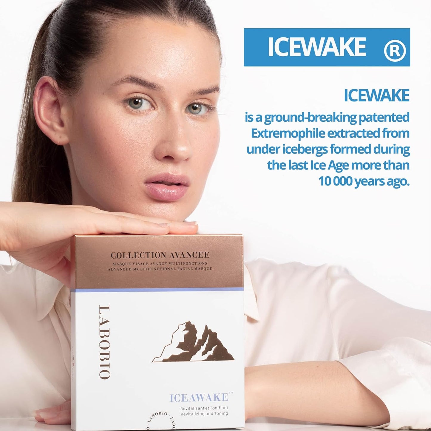Iceawake Advanced Multifunctional Facial Mask – 6x20ml | Hydrating & Revitalizing Face Mask with Probiotics, Prebiotics, Natural Extracts – Skin Microbiome Care – All Skin Types