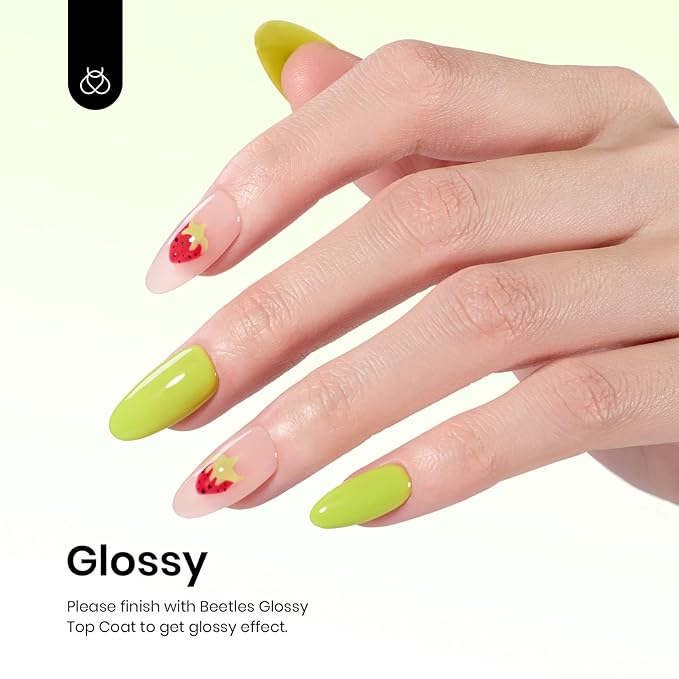 Beetles Light Green Gel Nail Polish - Halloween Chartreuse Green Color Gel Polish Soak Off UV LED Nail Art Design Manicure Salon DIY 1Pcs 15ml