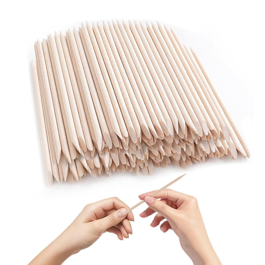 900 Pcs Orange Wood Sticks for Nails, 4.5 Inch Orangewood Nail Swatch Sticks, Wooden Cuticle Pusher Sticks Tools for Manicure & Pedicure, Double Sided, Skin-Safe (900pcs)