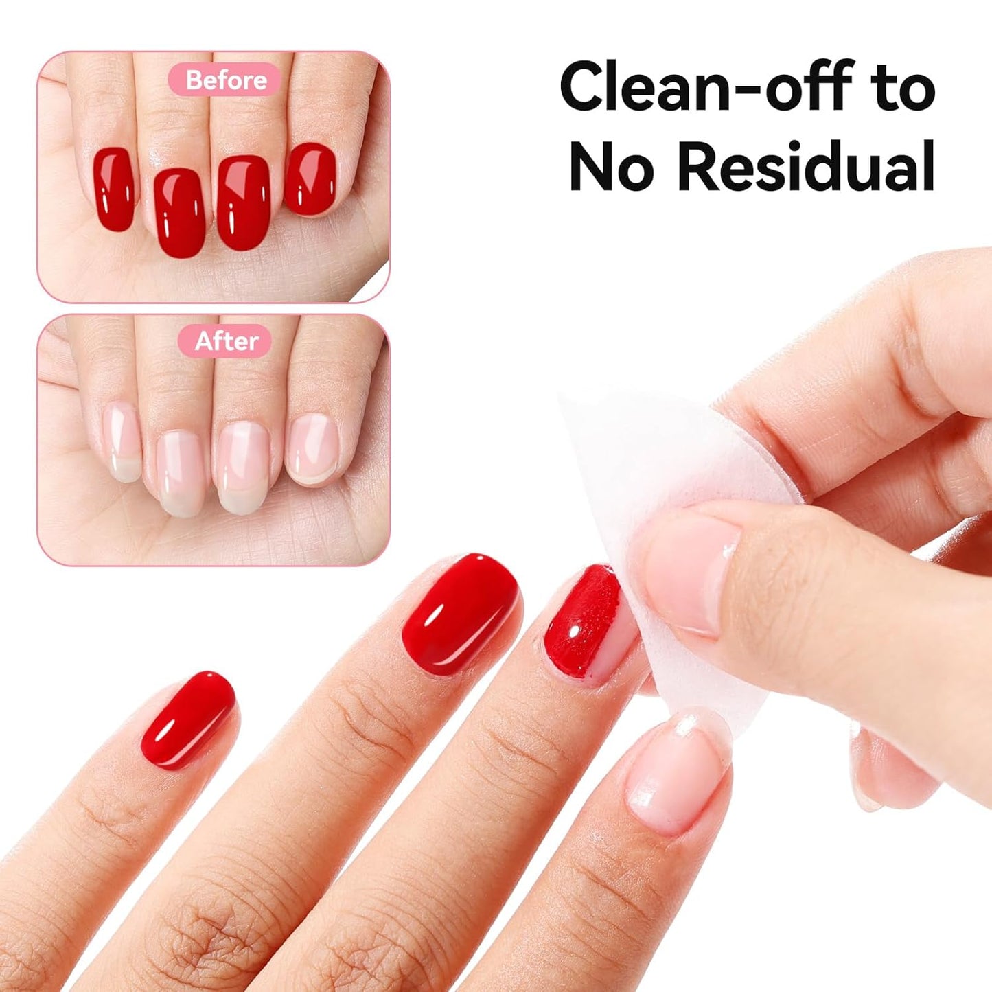Non-acetone Nail Polish Remover, Cherry Blossom Scent, 3-5s Quick Remove Air Dry Nail Polish, VE Nourish No Drying Out, Refillable One-handed Pump Dispenser, 5.46 Fl oz