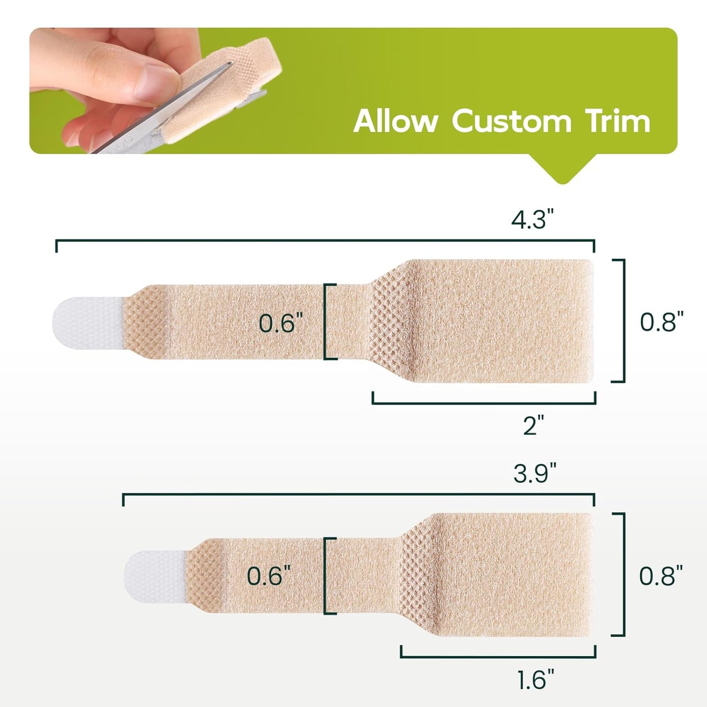 Bukihome Hammertoe Corrector - 10 Pack Toe Straighteners - Broken Toe Wraps - Realign Bent, Curled, Crooked, Claw, Hammer Toes - Toe Corrector Splints for Men and Women (5 Large + 5 Small, Beige)