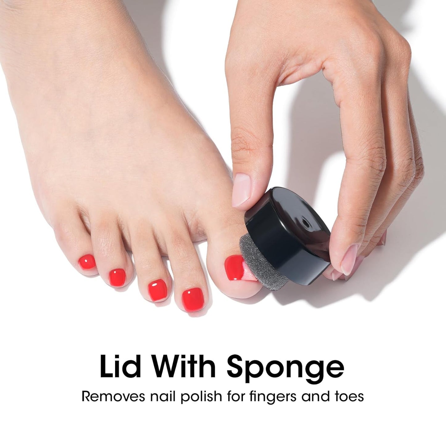 Gellen Nail Polish Remover, Dip Twist Sponge Nail Polish Remover Pot For Fingernail Toenail, Non-Acetone, Fragrance Free, 5-9s Quick Removal, Non-drying Formula Shea Butter & Vitamin E, Non-toxic