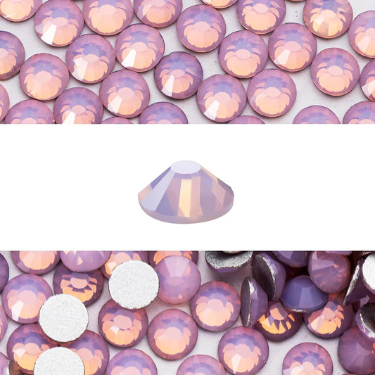 Novani 3000 Pieces Flatback Rhinestones Glass Round Gems Pink Opal Crystals for Nail Art DIY Crafts Clothes Shoes,SS16,3.8-4.0mm