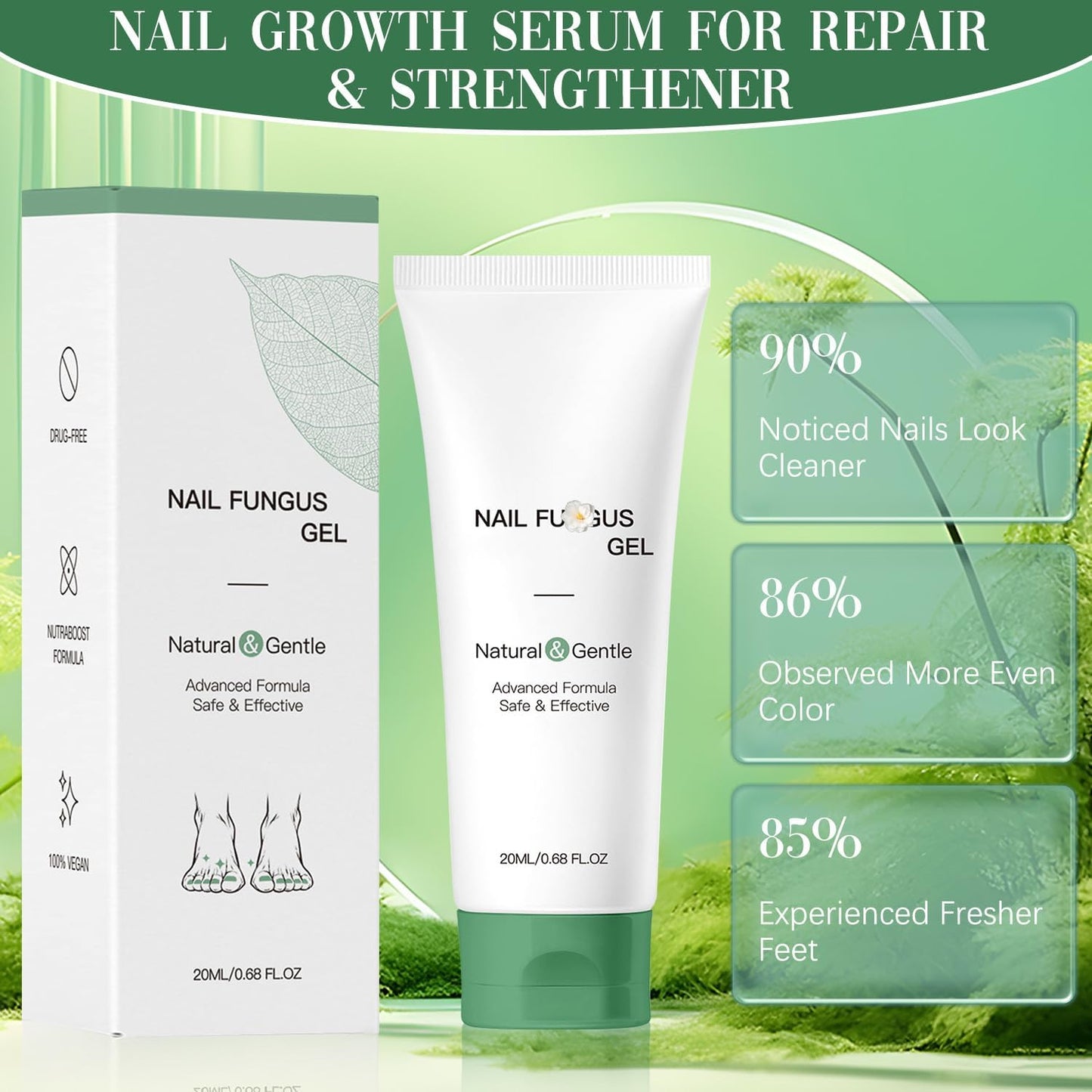 2PCS Nail Repair Gel, Nail Growth Repair Cream, Multi-Purpose Nail Repair