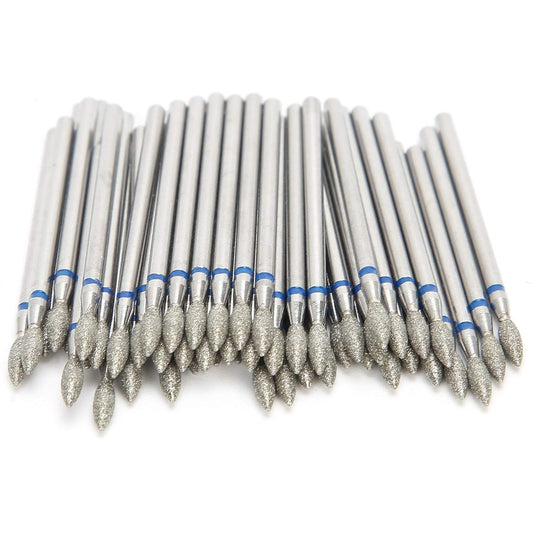 50Pcs Nail Drill Bits Nail Polishing Grind Head, Replacement Accessory Manicure Tool, Nail Drill Bits for Acrylic Gel Nails Cuticle Clean Pedicure(M-2.7mm)