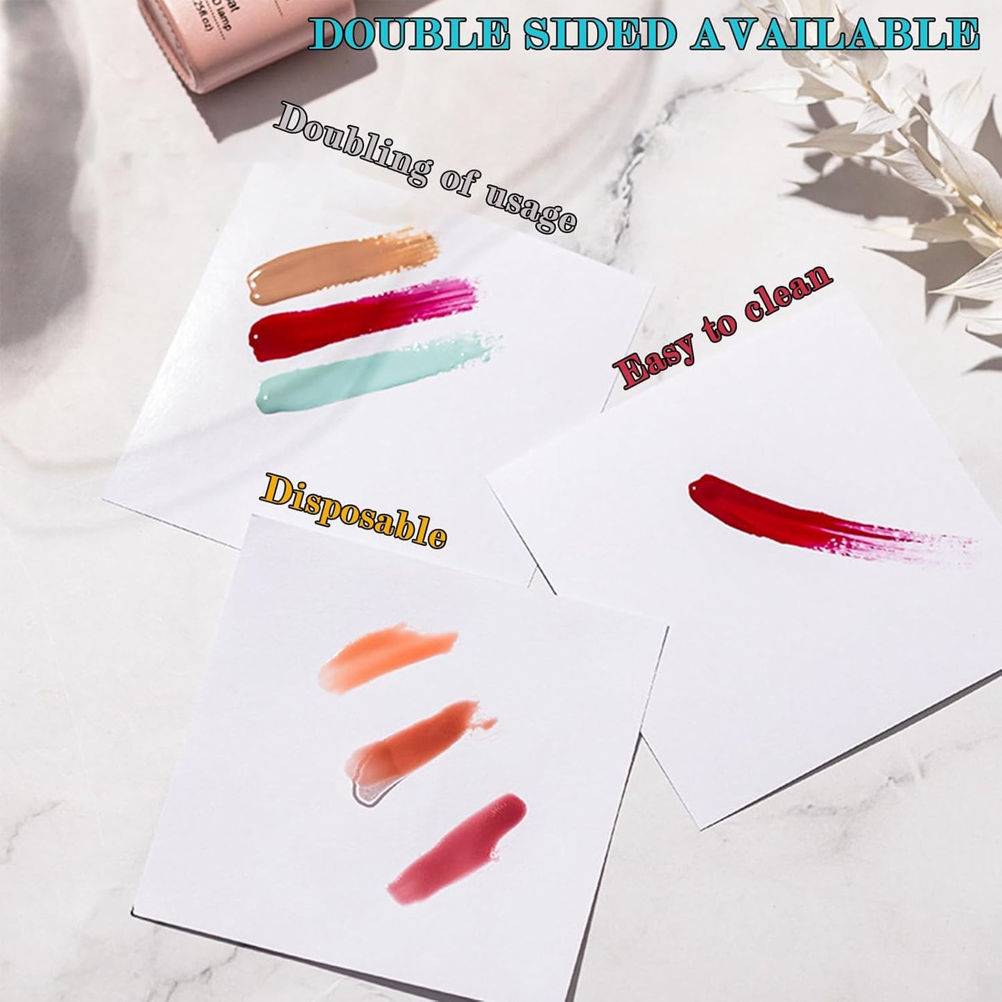 Nail art palette nail polish palette disposable nail mixing palette papers portable waterproof drawing makeup palette nail gel mixing tool 100pcs US241