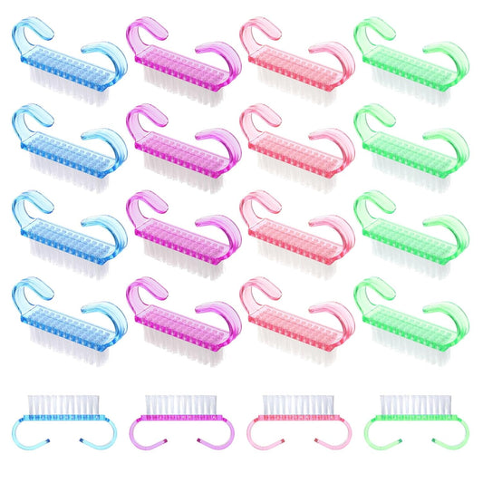 20 PCS Nail Brush for Cleaning Fingernails, Nylon Nail Cleaning Brush, Small Nail Scrubber Brush, Handle Grip Nail Brush Fingernail Brush Cleaner Tools for Toes and Nails
