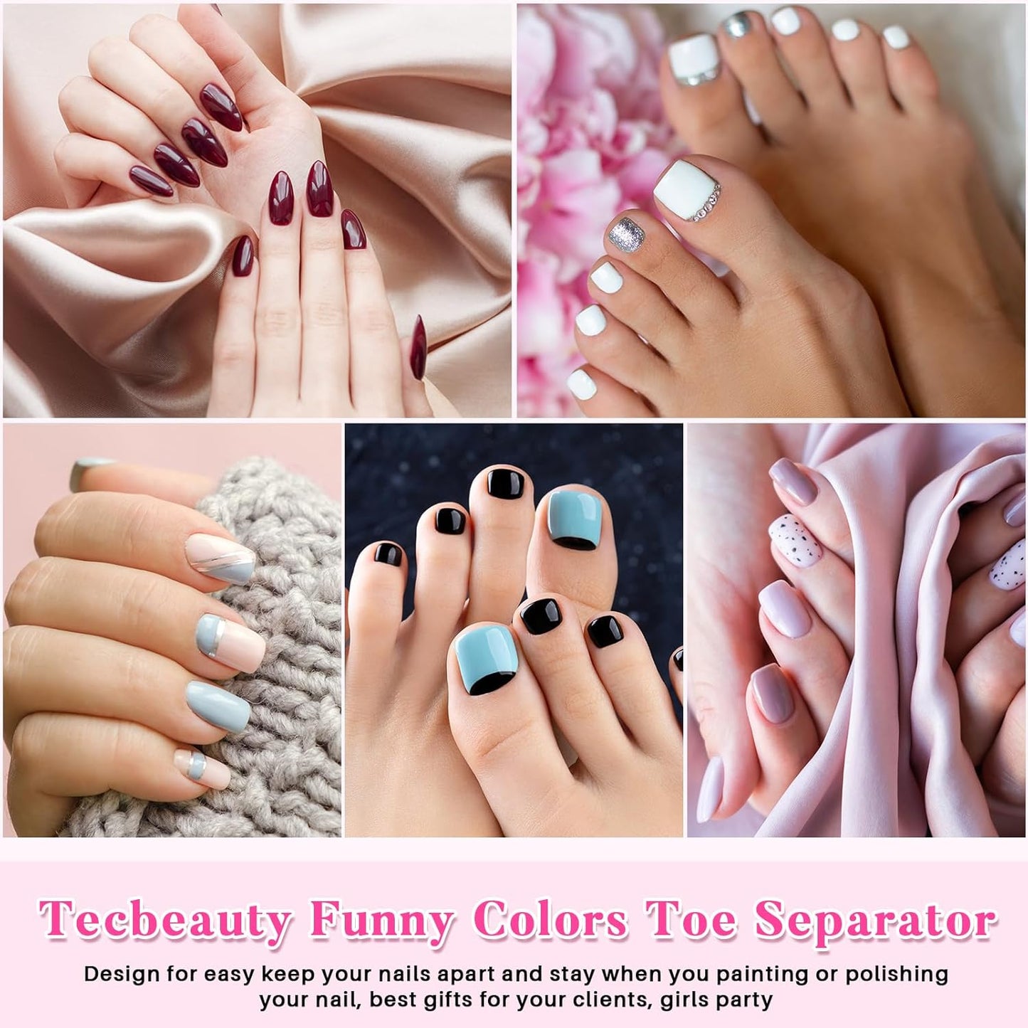 300 Pairs Disposable Pedicure Slippers and Toe Separators Kit Include 80 Disposable Foam Pedicure Flip Flops 220 Pairs Toe Separators for Women Nail Spa