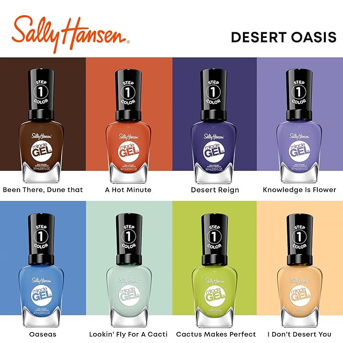 Sally Hansen Miracle Gel™, I Don't Desert You, Long Lasting, Gel-Like Formula, No UV Lamp Needed, Nude Nail Polish