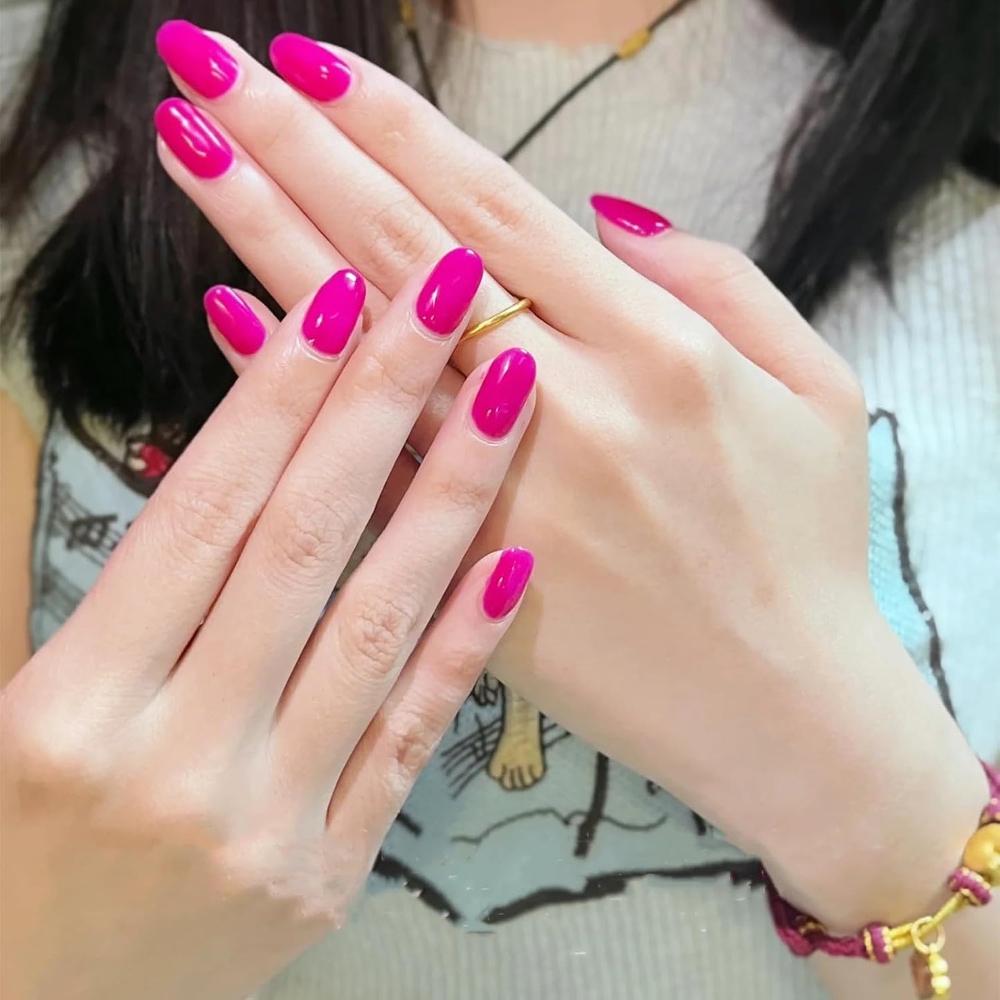 COSMOO 15ml Hot Pink Quick Dry Nail Polish, Neon Pink Vegan Chip-Resistant Long-Lasting Nail Lacquer for Nail Art Varnish, 0.45 fl oz