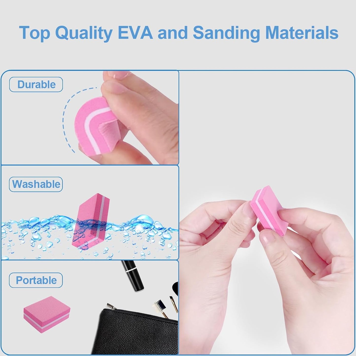 Nail Buffers (50 Pack), Mini Buffer Block Nail File for Acrylic Nails and Natural Nails, 100/180 Grit Nail Buffer Block Bulk Buffing Blocks for Nail Buff Professional Manicure File Blocks Mix Color