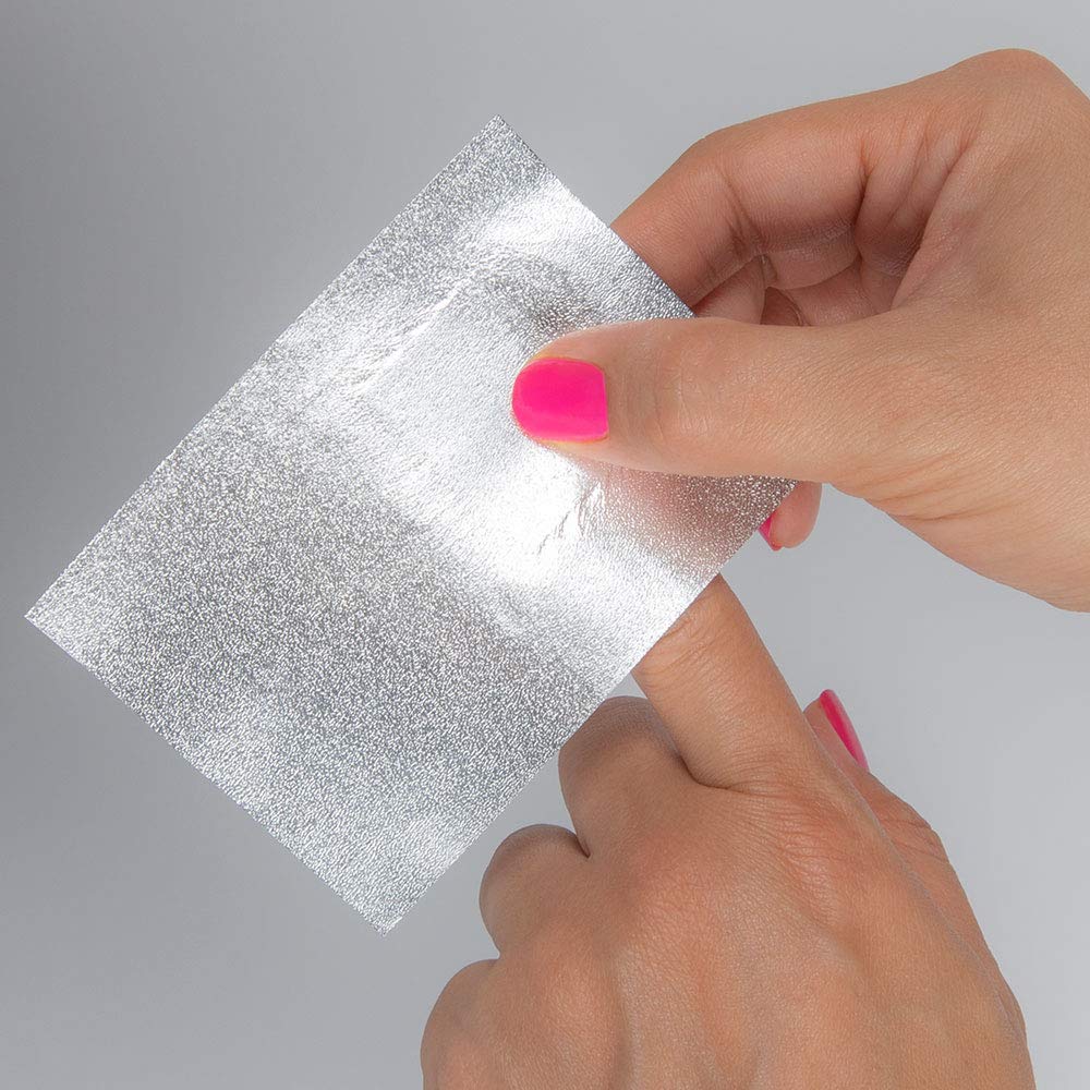 ForPro Professional Collection Expert Embossed Gel Polish Removal Wraps, Pre-Cut with Cotton Pad, Remove Gel Polish, Acrylics, & Nail Art, 4" L x 2.9" W, 500-Count