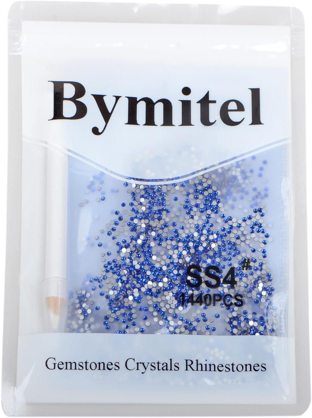 2880PCS Art Nail Rhinestones Non Hotfix Glue Fix Round Crystals Glass Flatback for DIY Jewelry Making with one Picking Pen (ss3 2880pcs, Sapphire)
