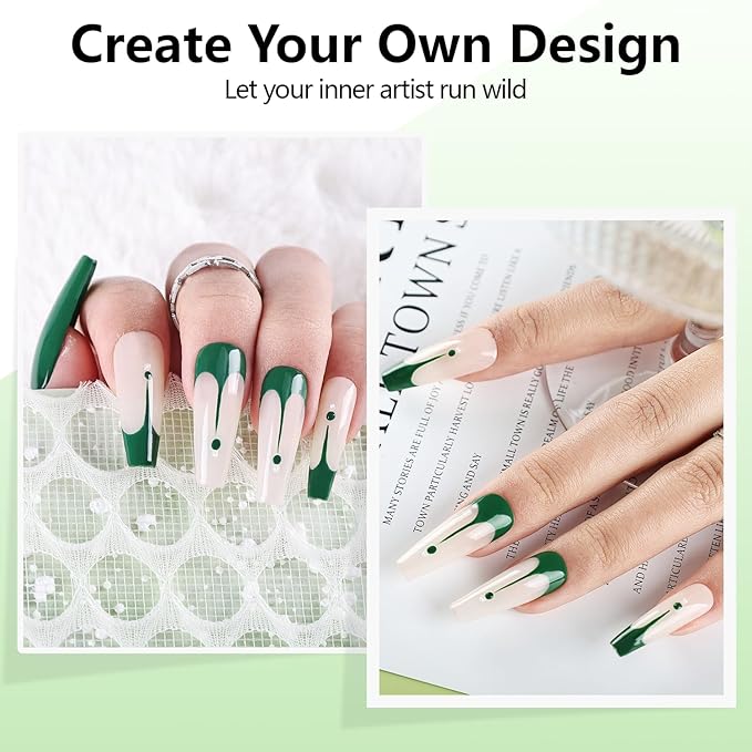 JODSONE 10ml Art Gel Liner Dark Green Gel Nail Polish Need U V Lamp Cured Gift for Girls at Home Salon Design