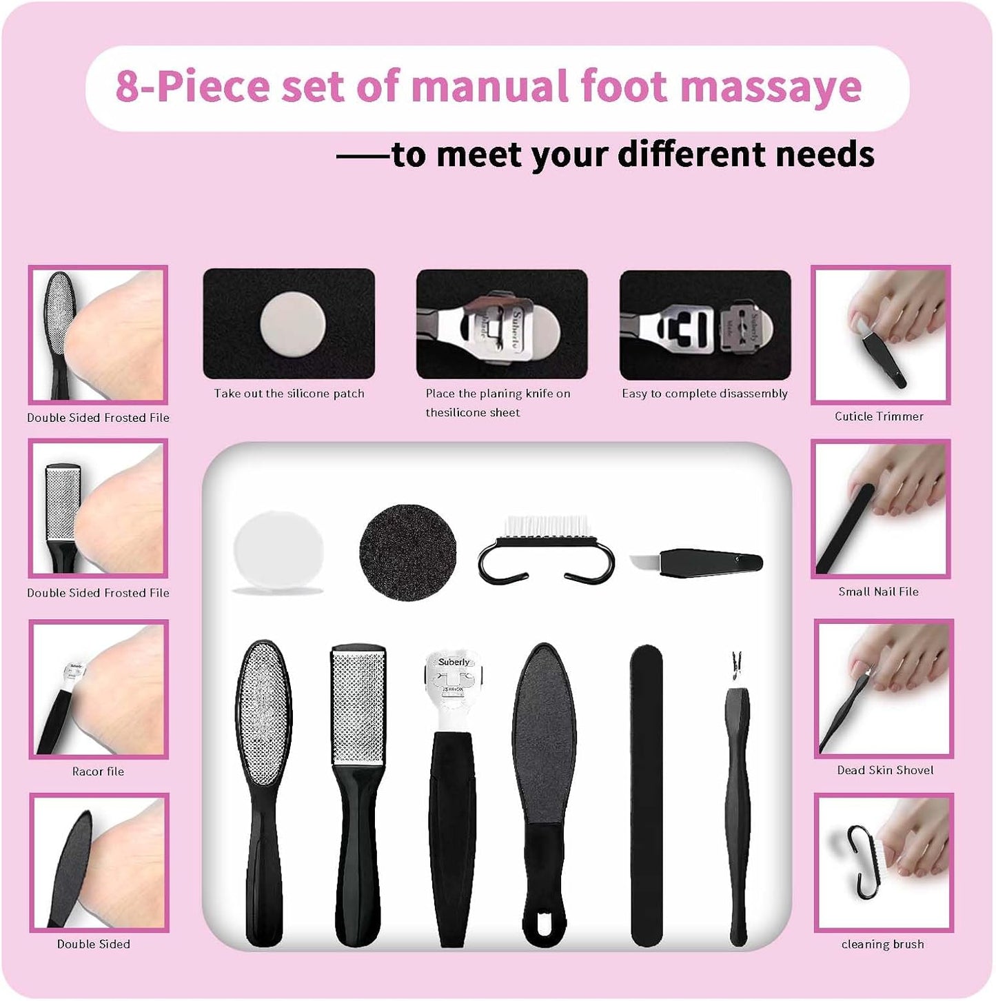 Electric Callus Remover for Feet, USB Power Supply Electric Foot File Sander Scrubber with Speed Controller 60Pcs Replacement Sandpaper Disk for Dead Skin, Cuticles
