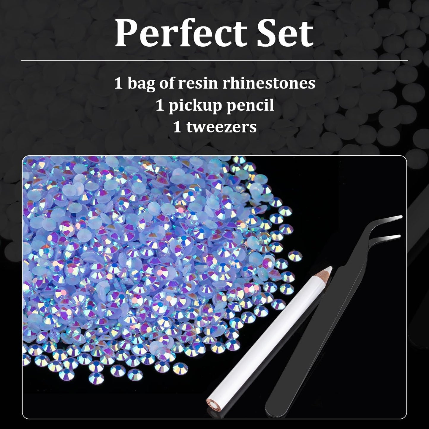 5000pcs 5mm Resin Rhinestones Bulk, Sky Blue AB Flatback Round Jelly Rhinestones Bedazzling Non Hotfix Crystal Gems Large Quantity Wholesale for DIY Crafts Clothes Tumblers Face Makeup Manicure