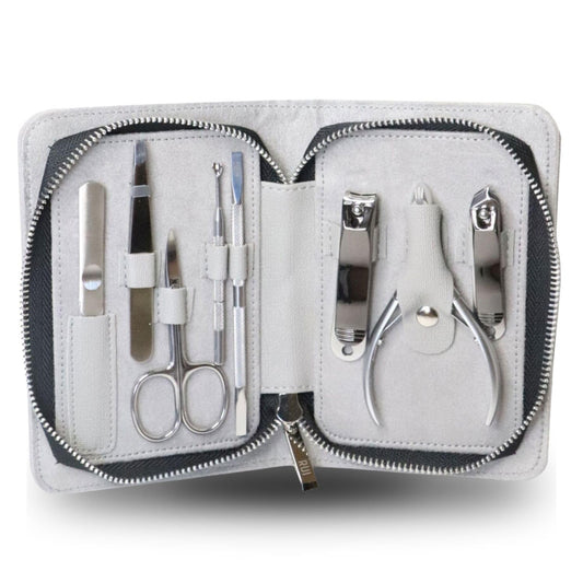 Rui Smiths Pro Stainless Steel 8-Piece Manicure Kit For Home And Salon With Professional Precision Cuticle Nipper And Metal Pusher Style No. 105