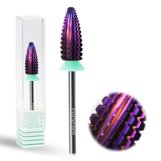 Curacoro Nail Drill Bits 3/32'' - Typhoon Bits, 2 Way, Carbide Bit (Coarse), Fast Remove, Shape & Smooth Acrylic or Gel Nails, Precise Control, for Nail Beds, Nail Art Pedicure Manicure Salon & Home