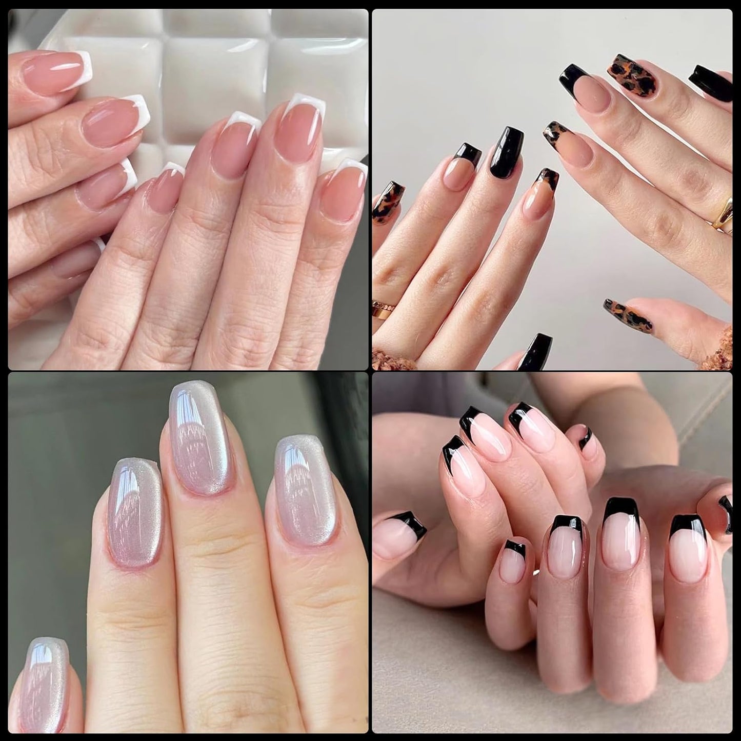 AddFavor 600pcs Short Coffin Nail Tips, Soft Gel Nail Tips x Short Ballerina Clear Fake Nails Full Cover Acrylic Nails Tips for Extension Nail Manicure Salon Home DIY