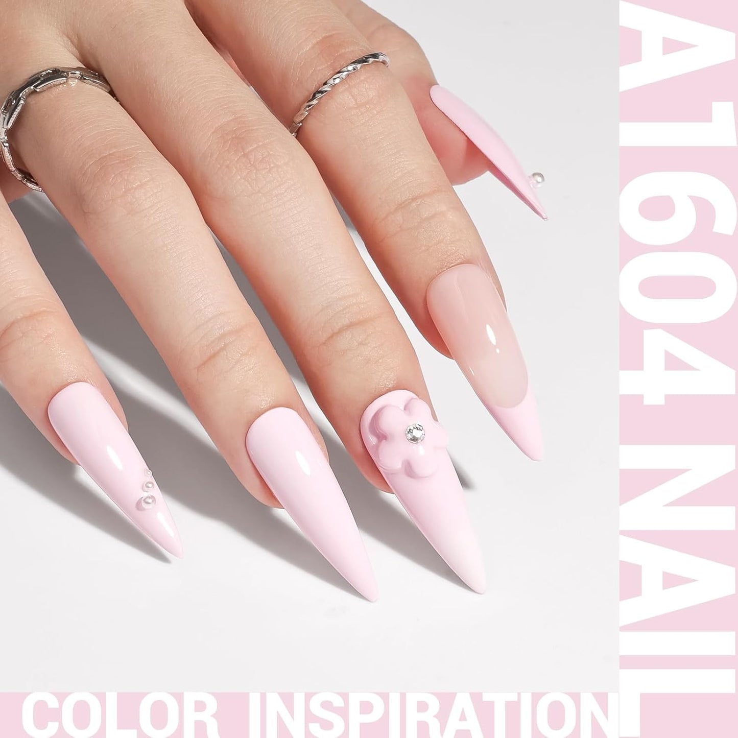 MelodySusie Thick Creamy Pink Gel Nail Polish,0.5fl oz Nails Soak Off UV LED Pastel Pink Gel Polish Gift for Women Nail Art Manicure Salon DIY Nail Design Decoration at Home-A1604