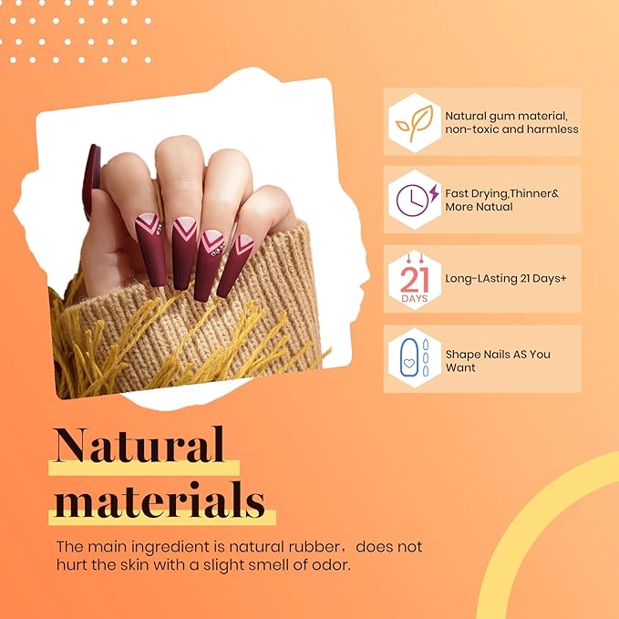 Beetles Fall Gel Polish Set - Burnt Orange Gel Polish Autumn Leaves Collection, Brown Burgundy Glitter Black Colors Nail Art Soak Off Uv LED Nail Kit Minicure DIY Home Halloween Gifts for Women