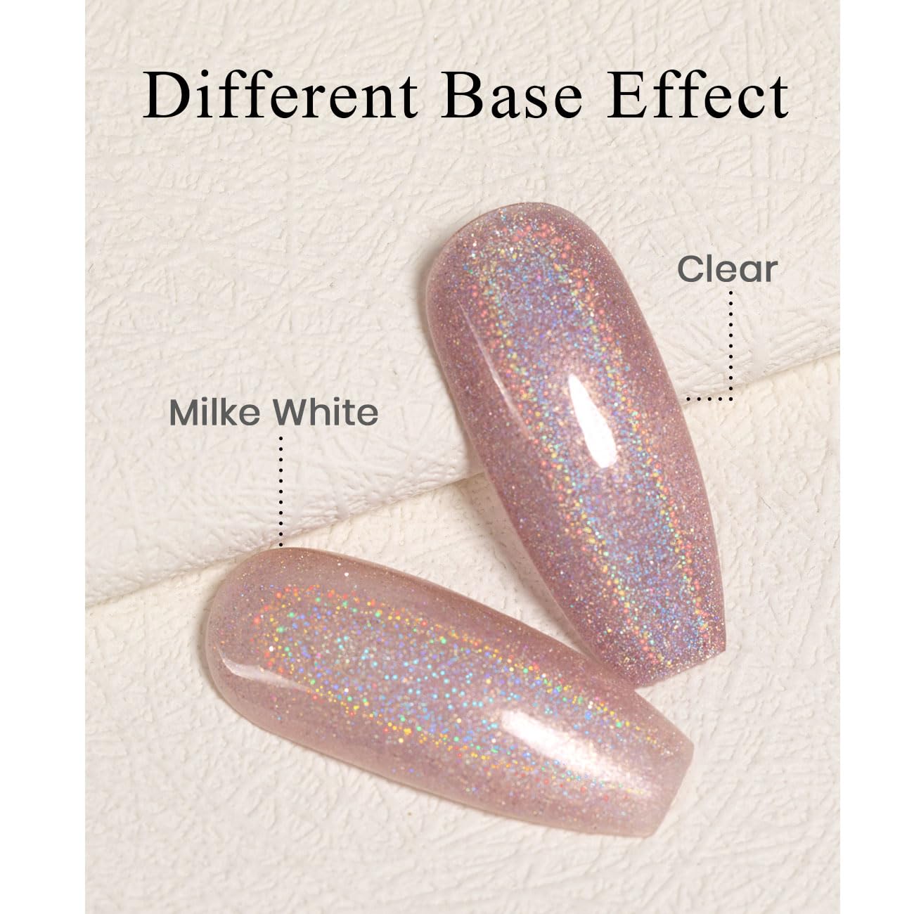 RARJSM Holographic Gel Nail Polish Light Purple Pink Rainbow Glitter Reflective Iridescent Gel Polish Curing Required Unicorn Mirror Chrome Laser Effect Soak off for Summer Salon Home Manicure 7.5ML