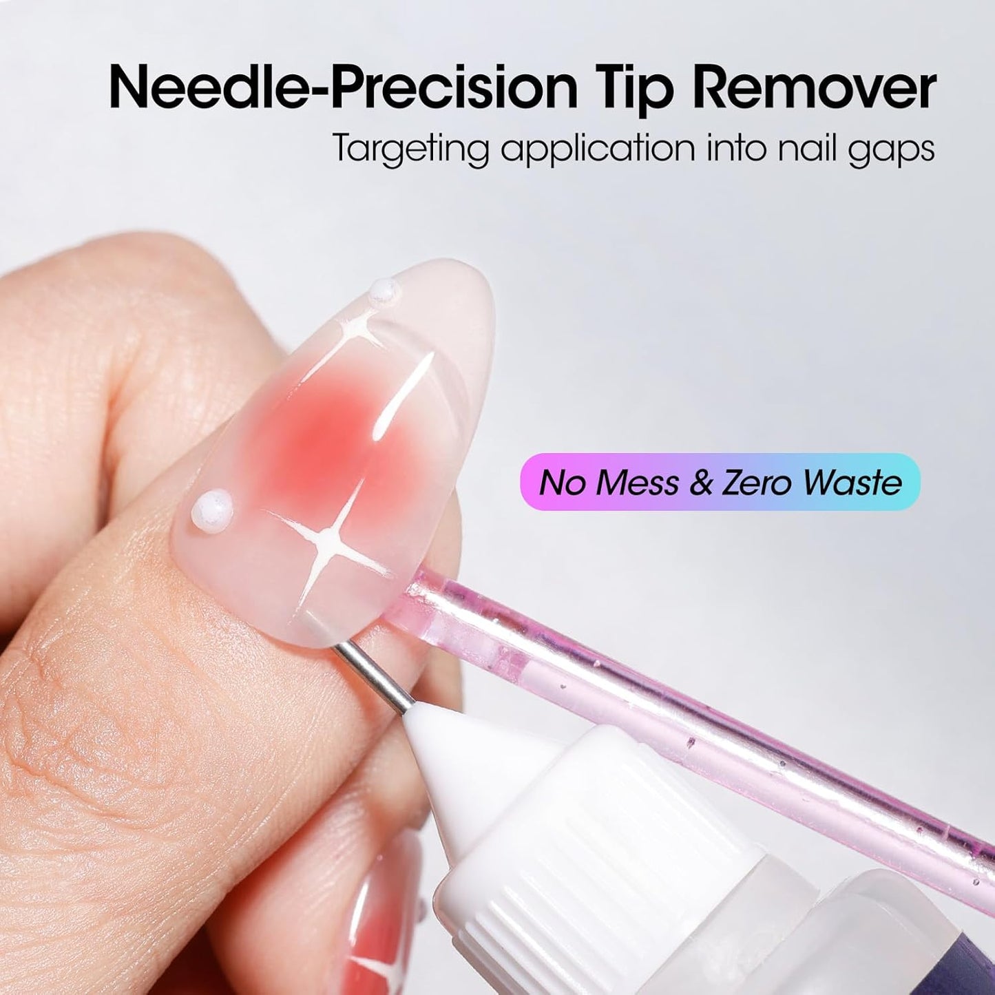 Gellen Nail Glue Remover, Non Acetone Press On Nail Remover for Quick Dry Strong Brush Bond, 10s Fast Gentle Removal Solid Gel & UV Gel, Glue Off for Fake Nail Tips with Stick, 0.67 Fl.oz