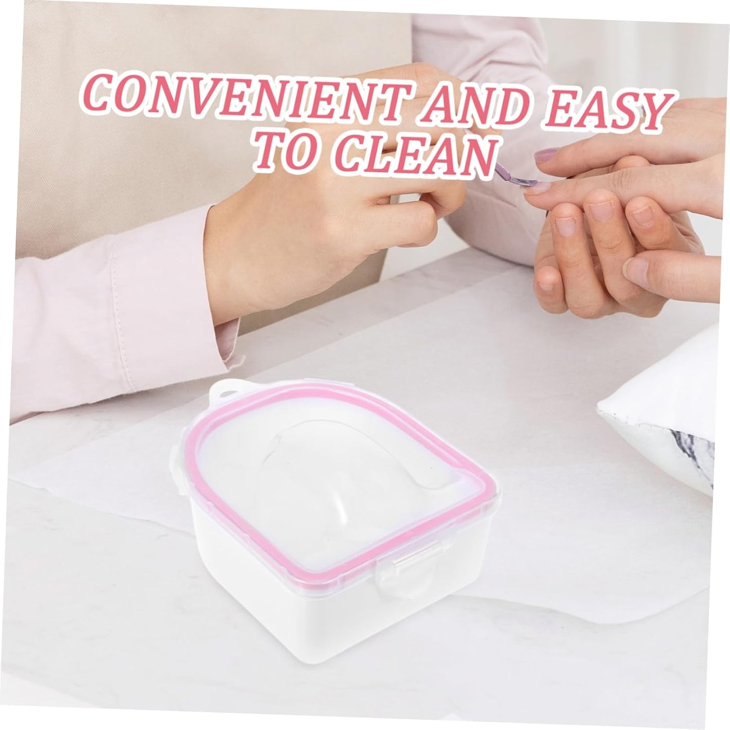 1set Nail Soak off Bowl and Manicure Tools Dual Hand Soaking Bowl for Cuticle Softening and Nail Care for Home Salon Use