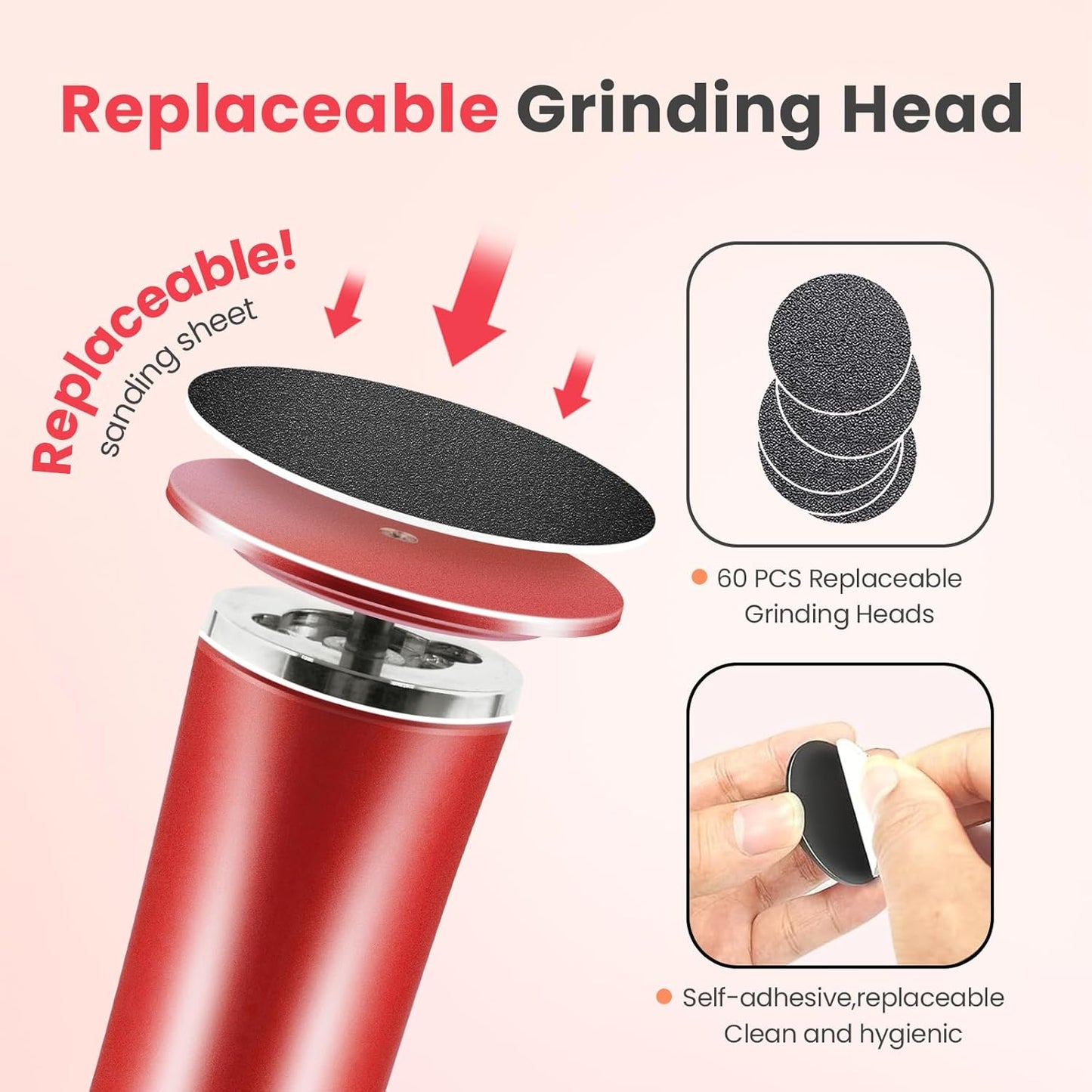 Electric Foot Callus Remover with 36 in 1 Pedicure Kit | Adjustable Speed | Mini Portable | 60 Pcs Sandpaper Discs | Professional Electric Callus Remover for Feet for Dead Skin and Calluses