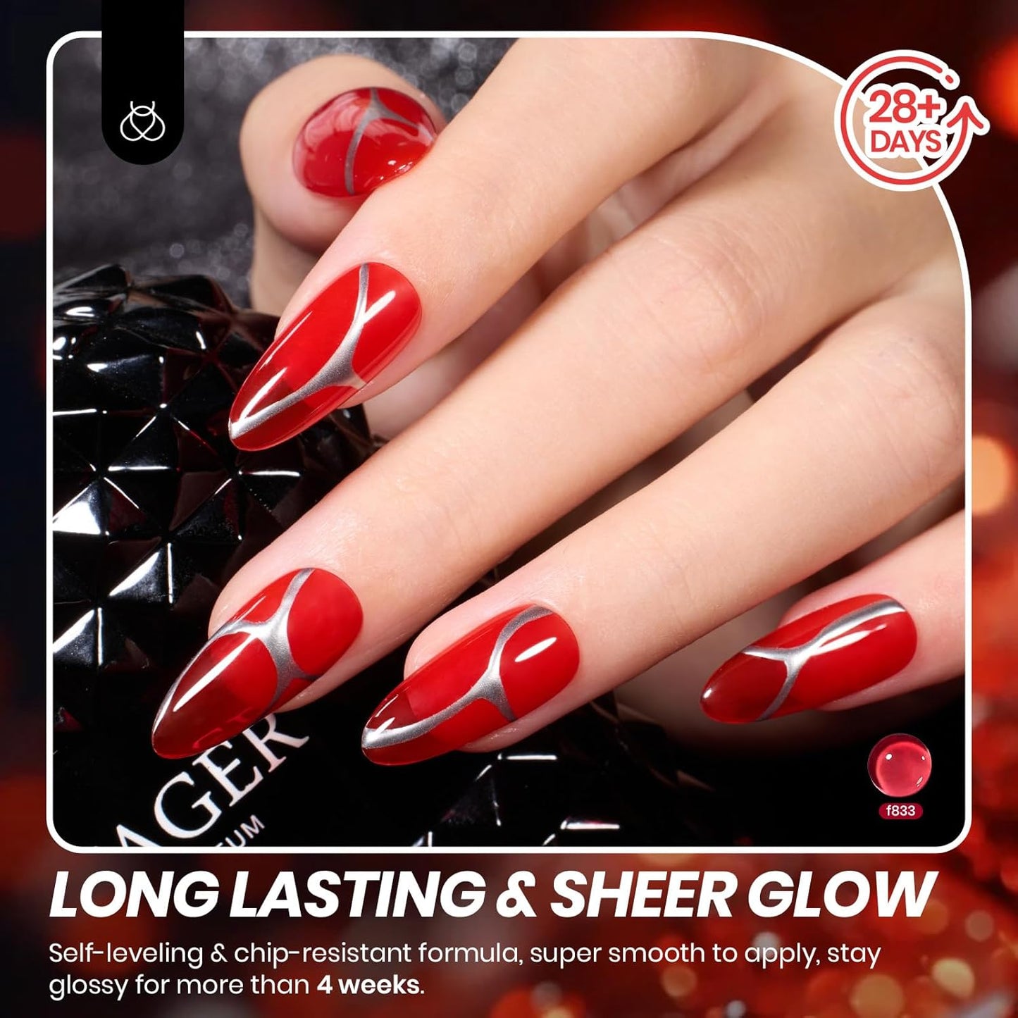 Beetles Red Jelly Gel Nail Polish Set - Luminous Ruby Jelly Gel Polish, 6 Colors Burgundy Red Gel Nail Kit Neutral Sheer Translucent Effect Soak off UV DIY Salon Manicure Gift for Women