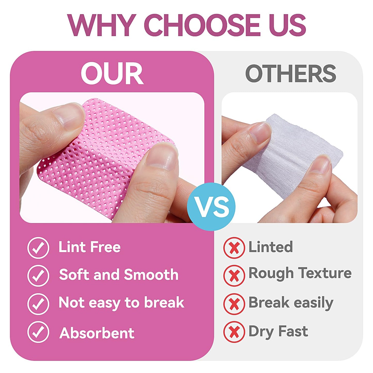 TsMADDTs Gel Nail Polish Remover Tools Kit with 540 Lint Free Wipes, 10 Soak Off Clips, 100ml Nail Polish Remover Bottle, Cuticle Pusher/Peeler, File, Buffer Block