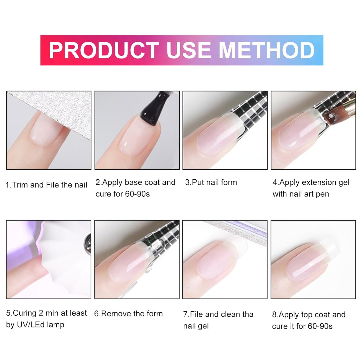 VENALISA Builder Nail Gel, 50ml Jelly Nude Pink Hard Gel for Nails Extension, Polygel Nail Art Manicure