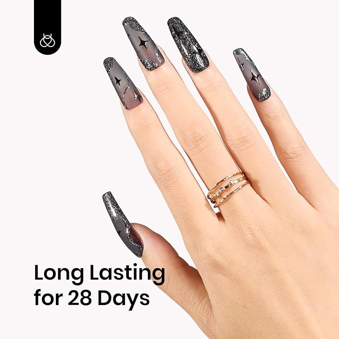 Beetles Jelly Nude Black Gel Nail Polish 15ML 1 Pcs Sheer Neutral Translucent Black Gel Polish Soak Off U V LED Nail Lamp Glassy Jelly Nails DIY Home Gift for Women