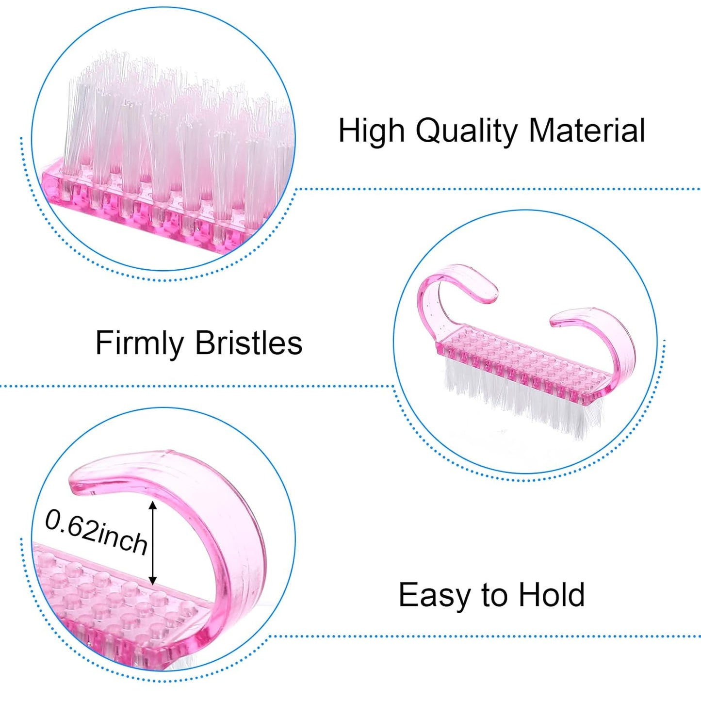 27 PCS Handle Grip Nail Brushes Colorful Small Fingernail Brushes Mini Hand Scrub Cleaning Brush Fingernail Scrub Cleaning Brush Kit for Men Women Toes Nails Pedicure Assorted Color
