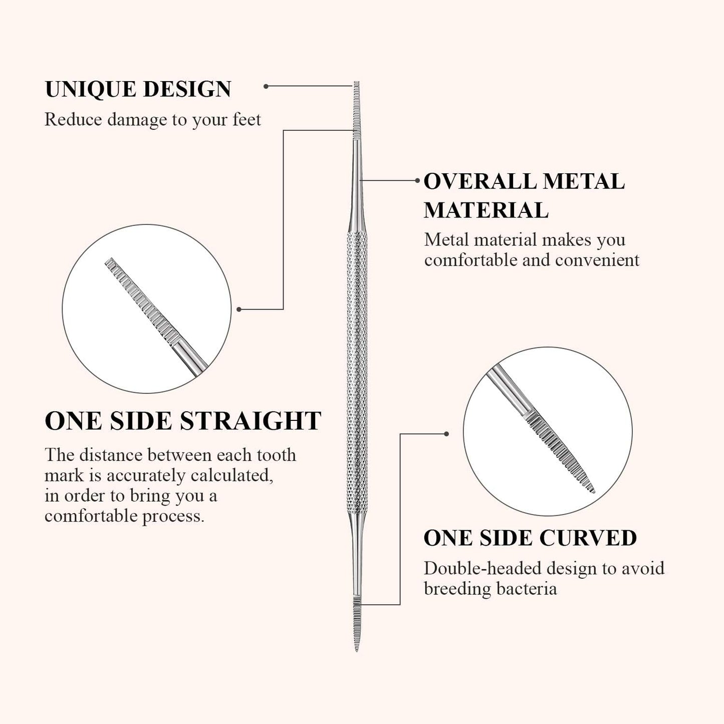 Mudder 6 Pack Ingrown Toenail Files Double Sided Toenail Lifters One Side Flat and One Side Curved Stainless Steel Manicure Treatment Removal Pedicure Tools for Feet Under Nail Cleaner