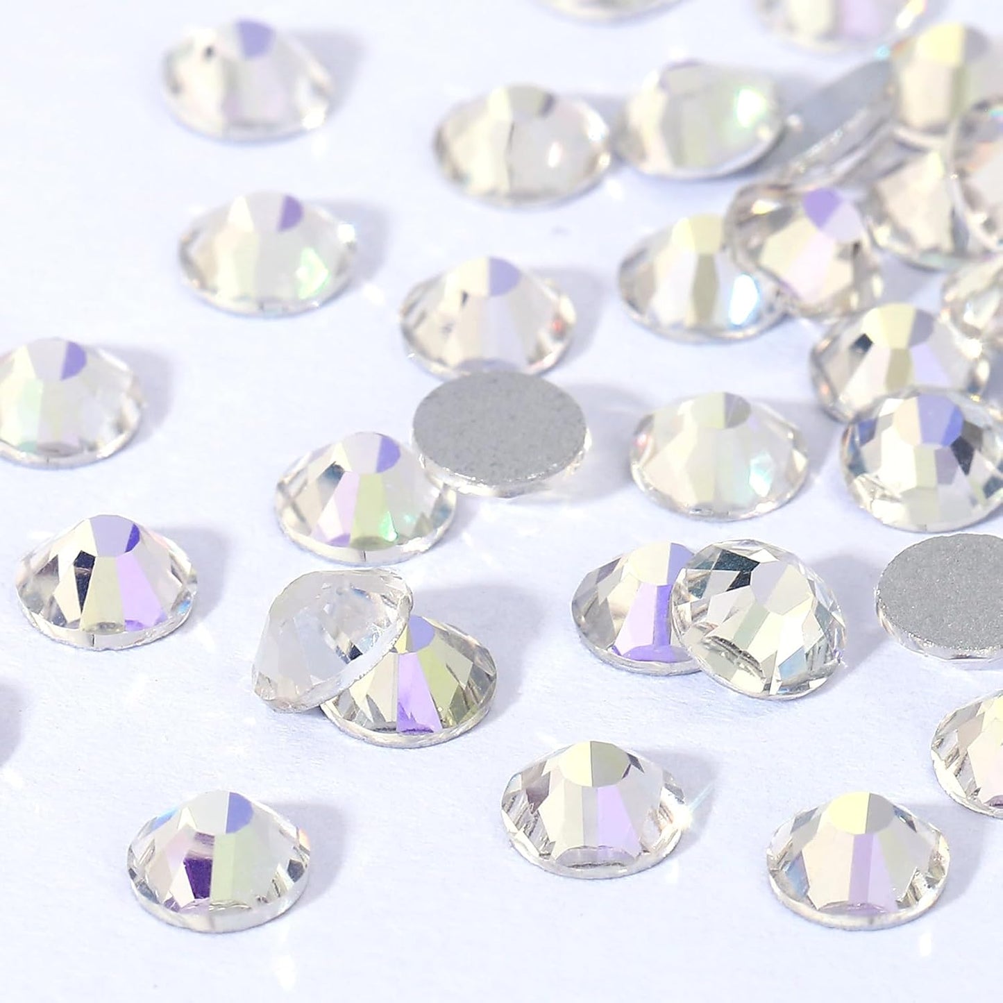 Moon Night Rhinestones Glass Rhinestone for Crafts Flatback Nail Gems and Rhinestones for Nails Art Makeup Bags Shoes Decoration DIY(SS8,1440pcs,Moon Night)