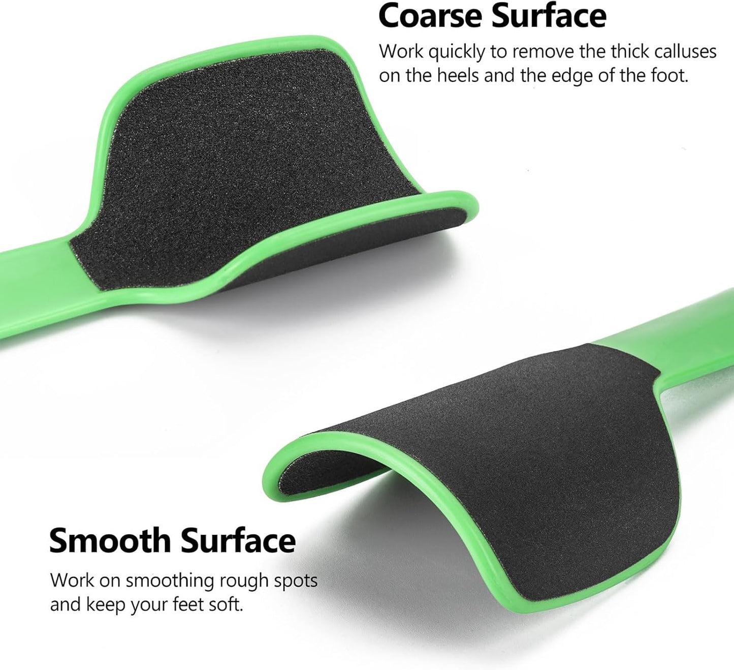 2 Pcs Curved Foot File Callus Remover for Feet, Double Sided Heel File Scraper U Shaped Foot Scrubber Dead Skin Remover